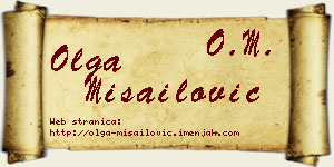 Olga Misailović vizit kartica